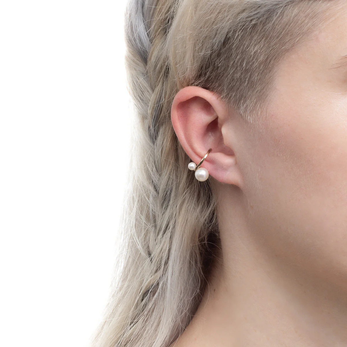 Double Akoya Pearl Ear Cuff - Image 5