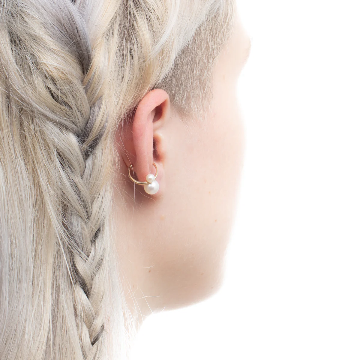 Double Akoya Pearl Ear Cuff - Image 6