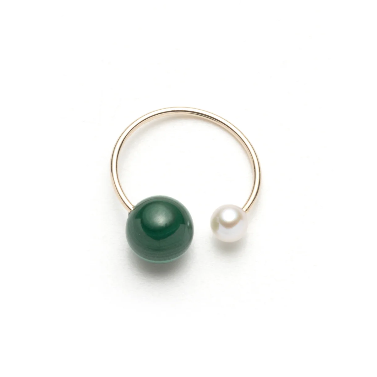 Malachite Akoya Pearl Ear Cuff - Image 3
