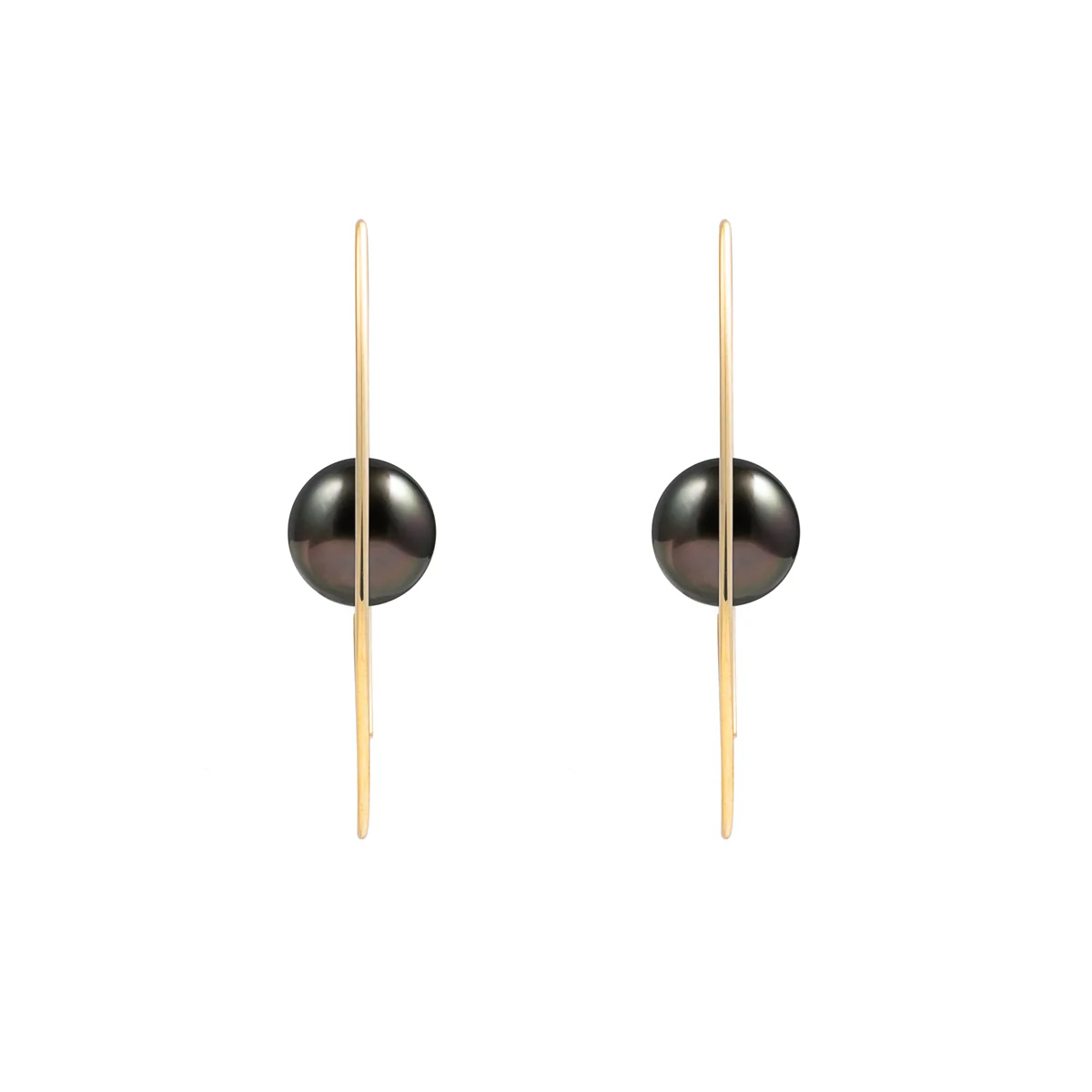Tahiti Pearl Floating Oval Earring Medium size - Image 3