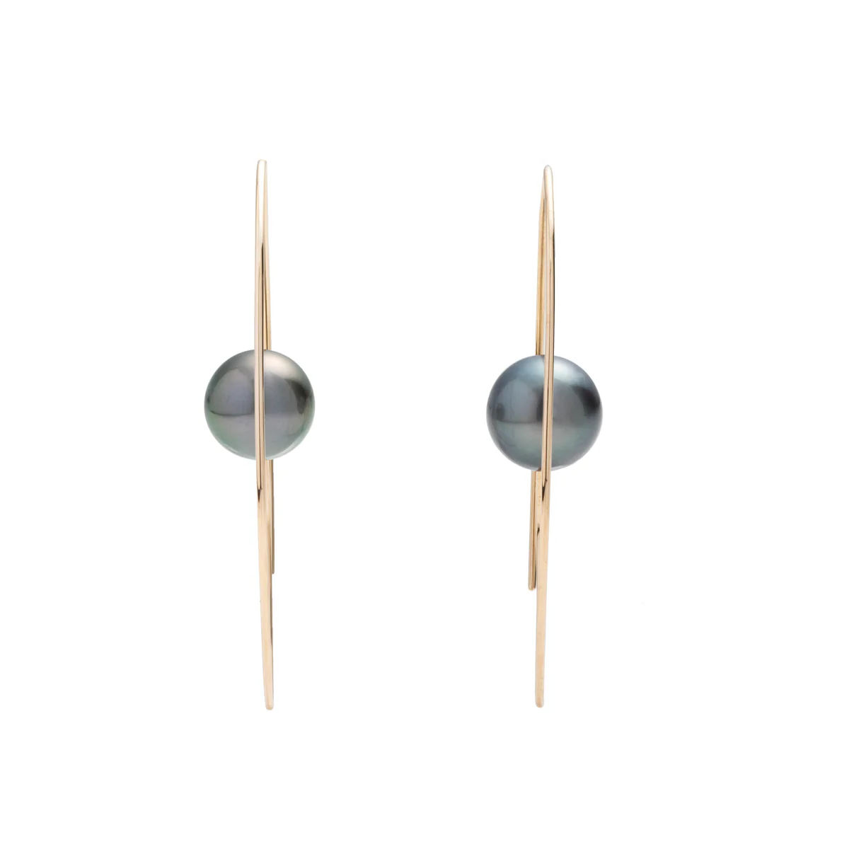 Tahiti Pearl Floating Oval Earring Large size - Image 3