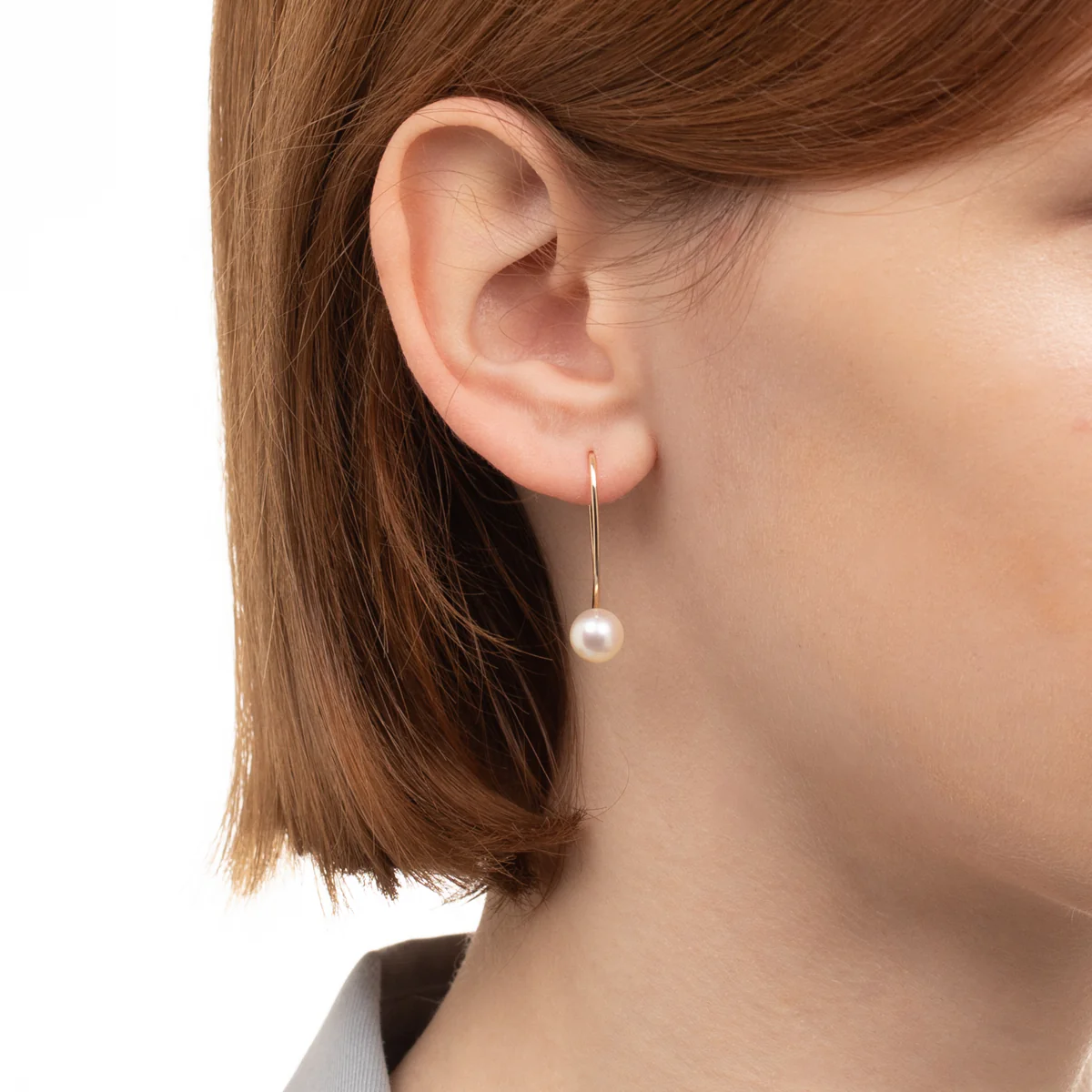 Akoya Pearl U Hook Earring - Image 5