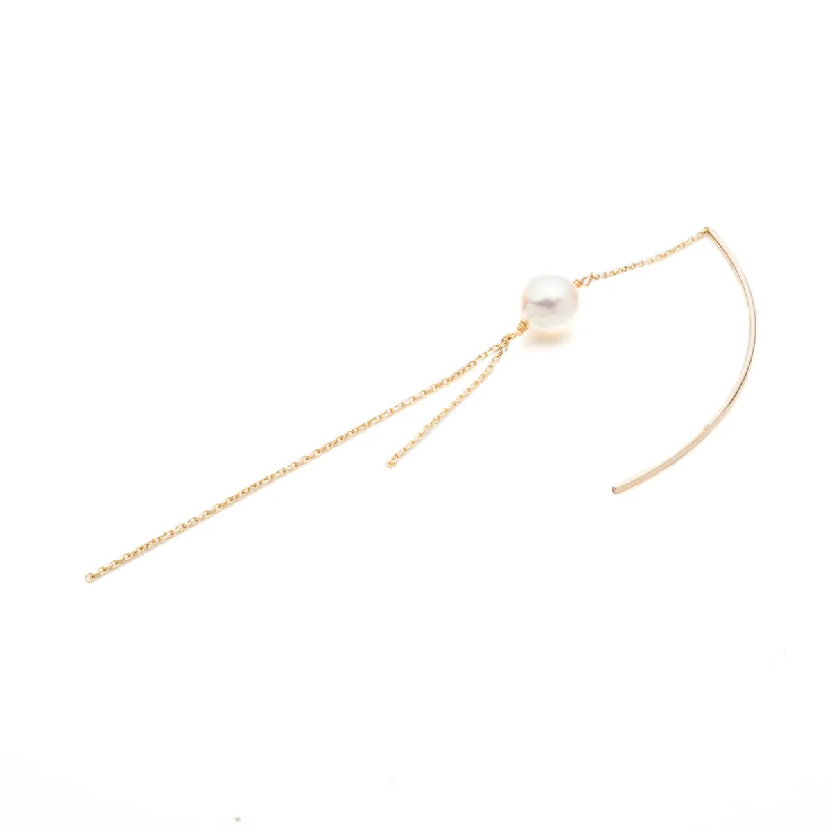 Akoya Pearl Chain Earring - Image 3