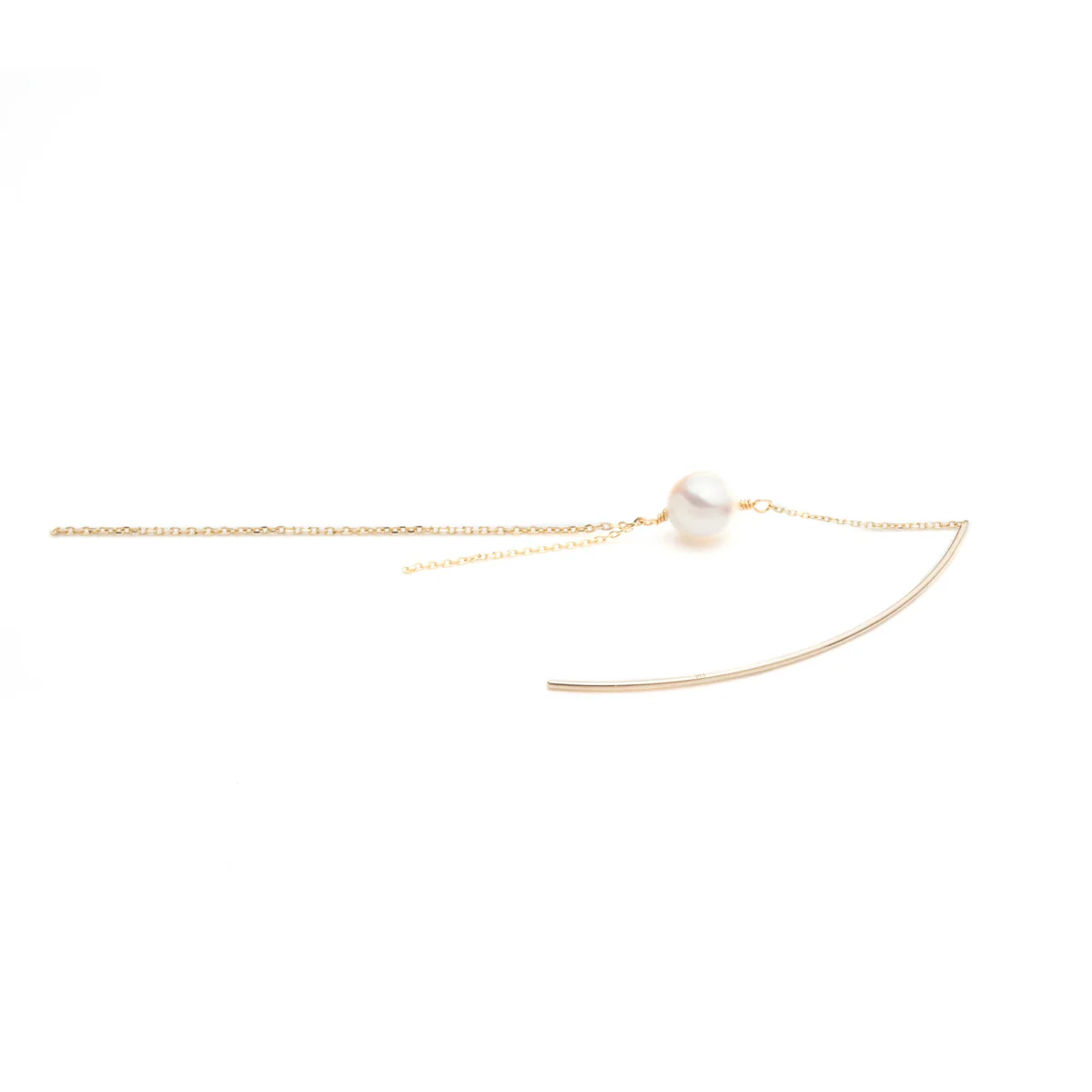 Akoya Pearl Chain Earring - Image 4