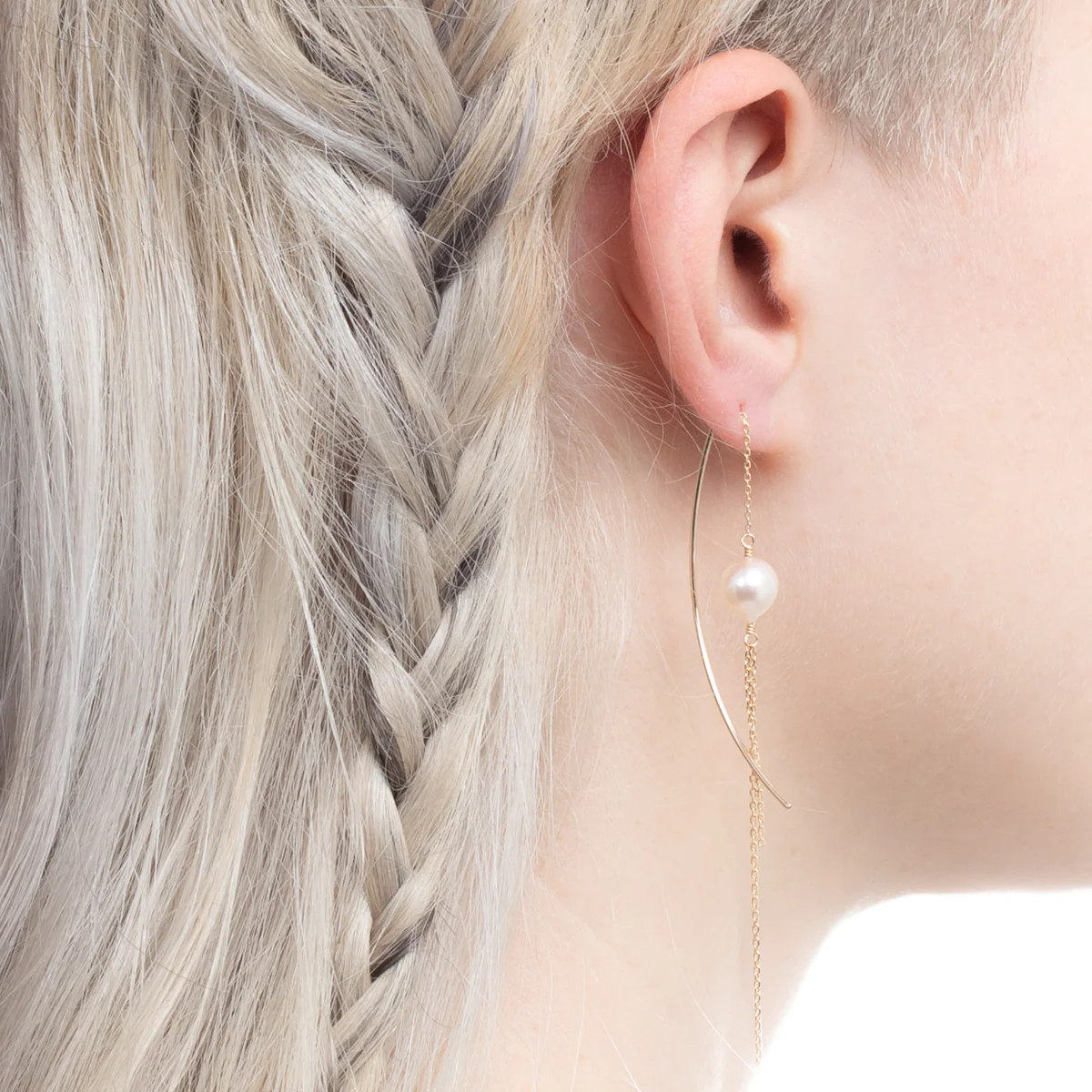 Akoya Pearl Chain Earring - Image 5