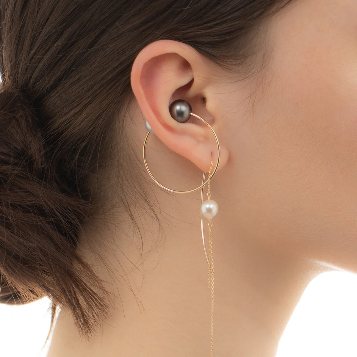 Akoya Pearl Chain Earring - Image 6