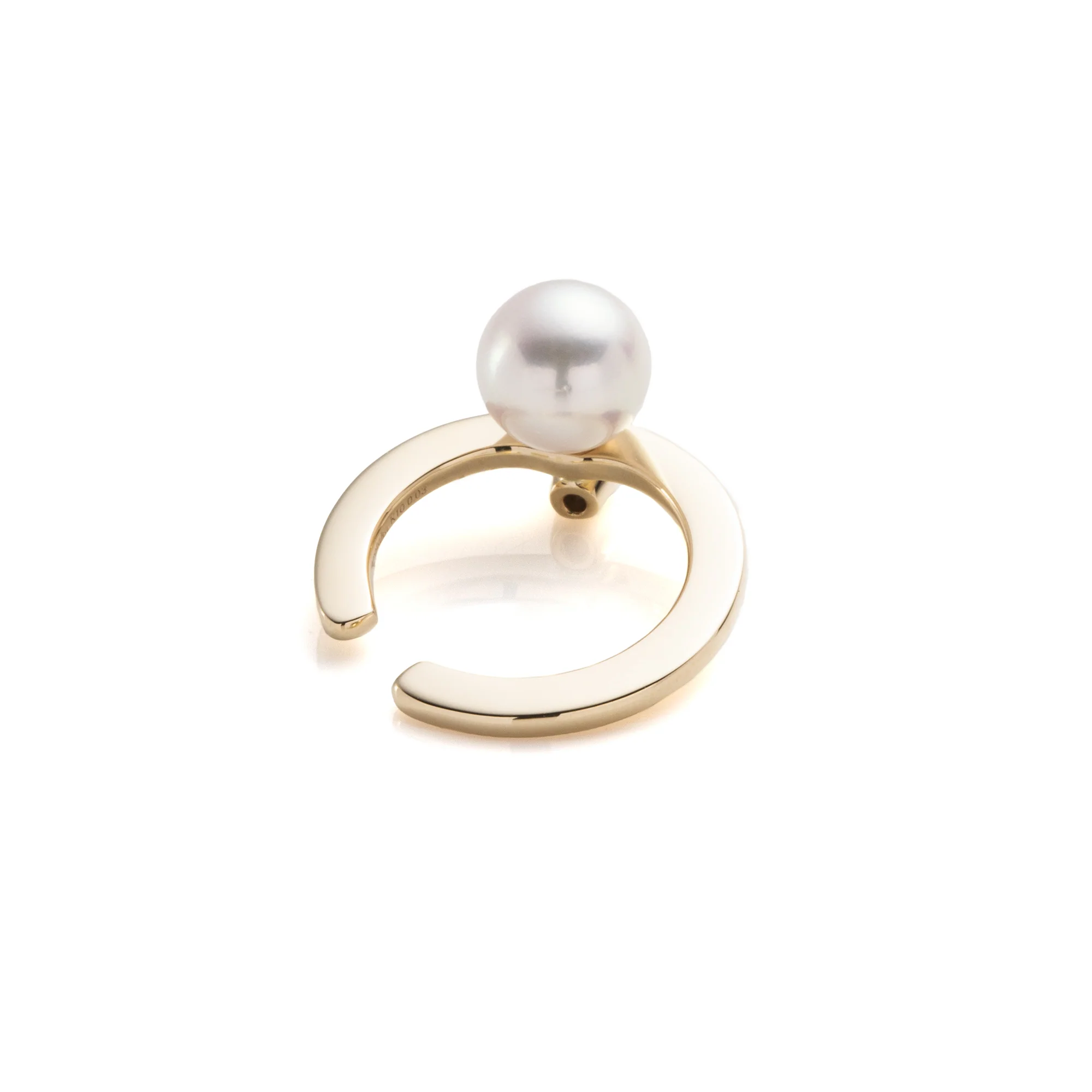 BUMBLE BEE Akoya Pearl Diamond Ear Cuff - Image 4