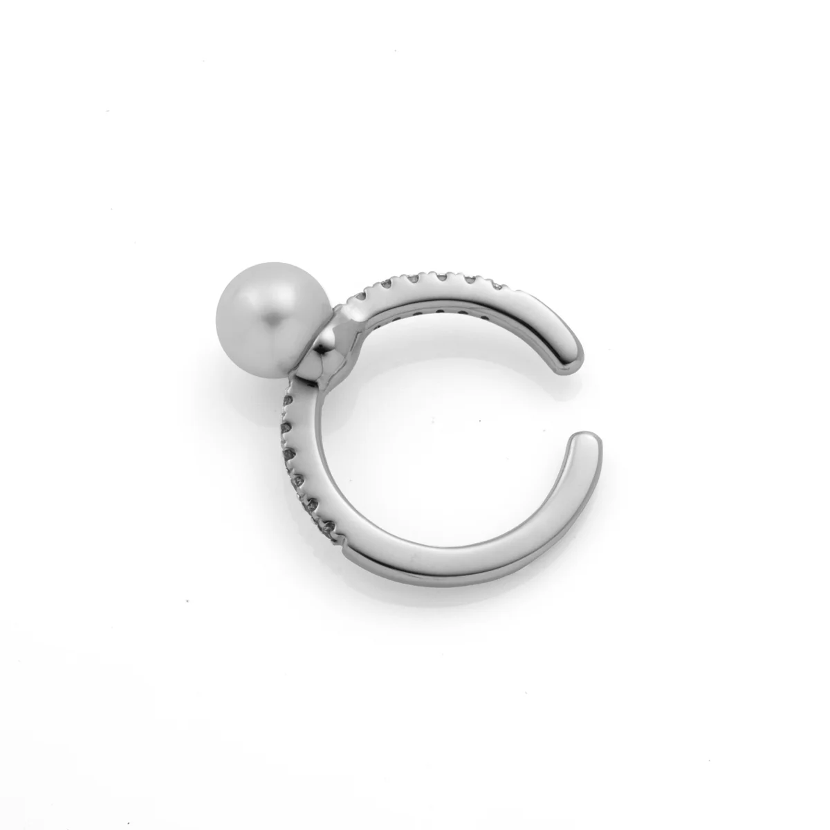 Akoya Pearl Diamond Ear Cuff - Image 3