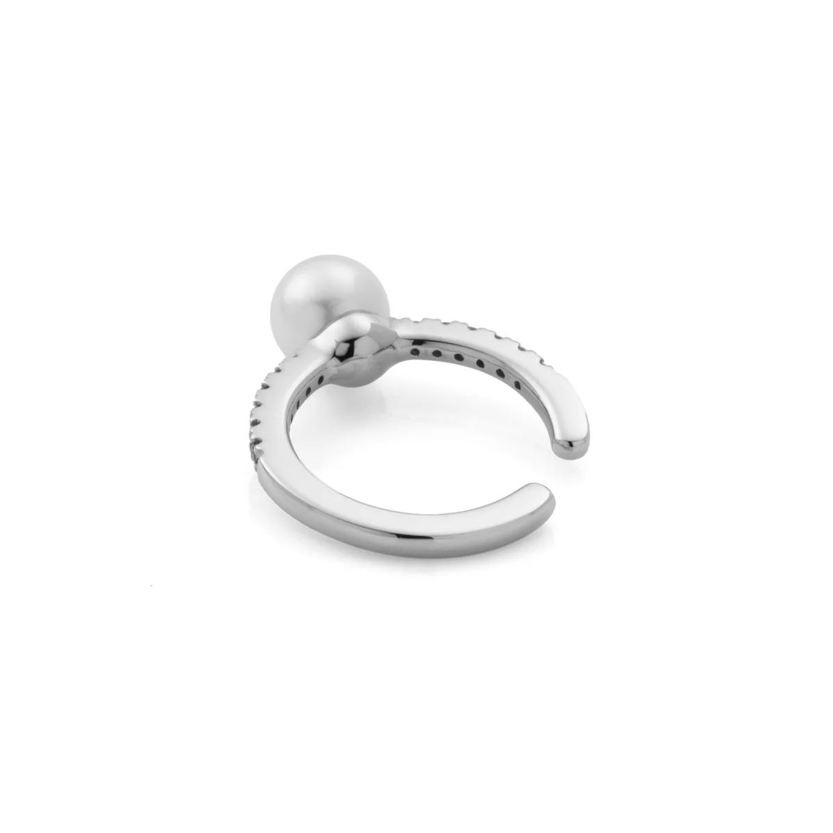 Akoya Pearl Diamond Ear Cuff - Image 4