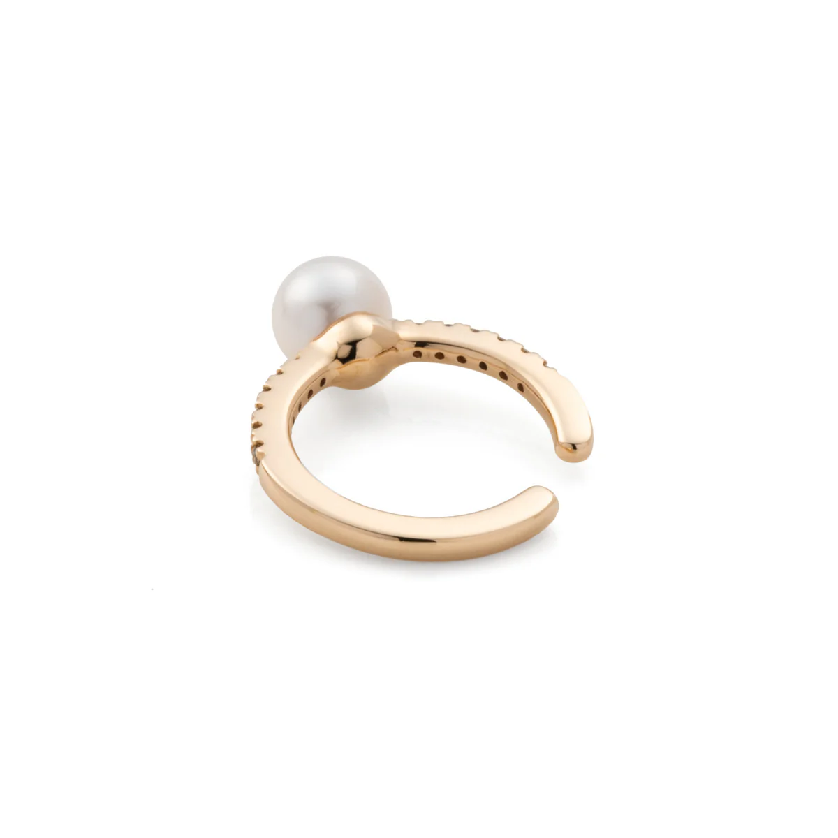 Akoya Pearl Diamond Ear Cuff - Image 4