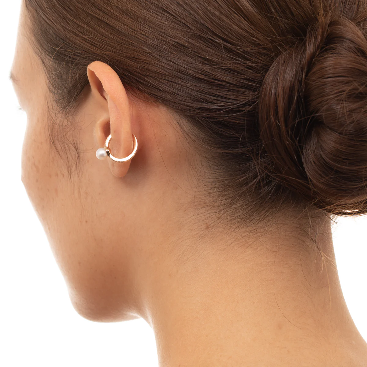 Akoya Pearl Diamond Ear Cuff - Image 5