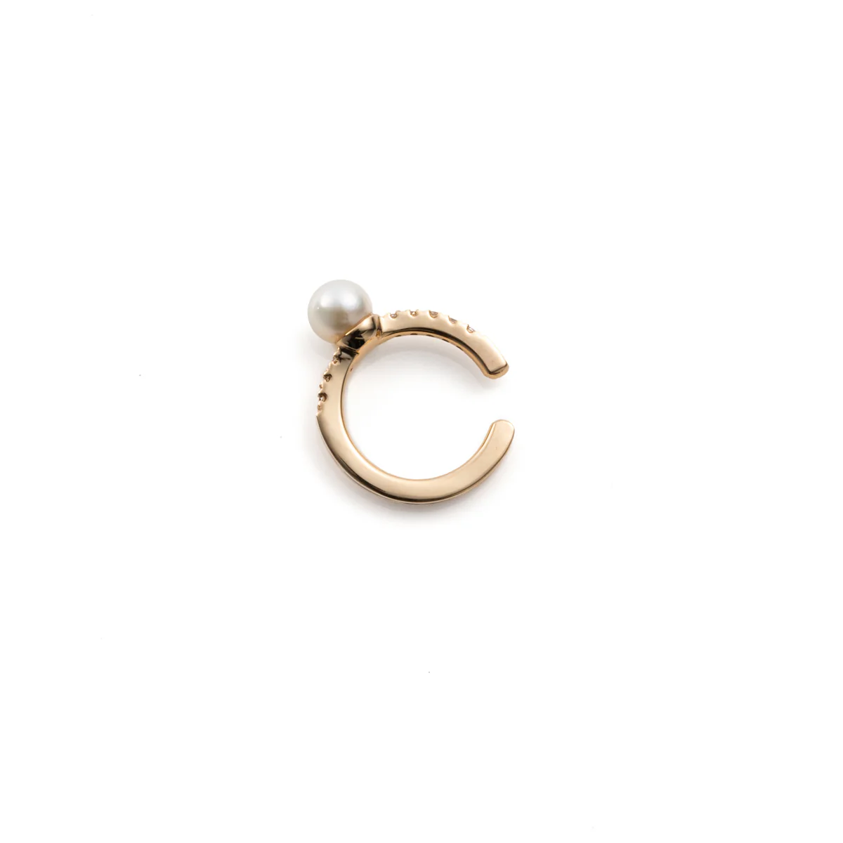 Akoya Pearl Diamond Ear Cuff Small size - Image 4