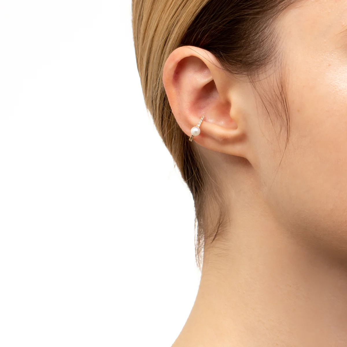 Akoya Pearl Diamond Ear Cuff Small size - Image 5