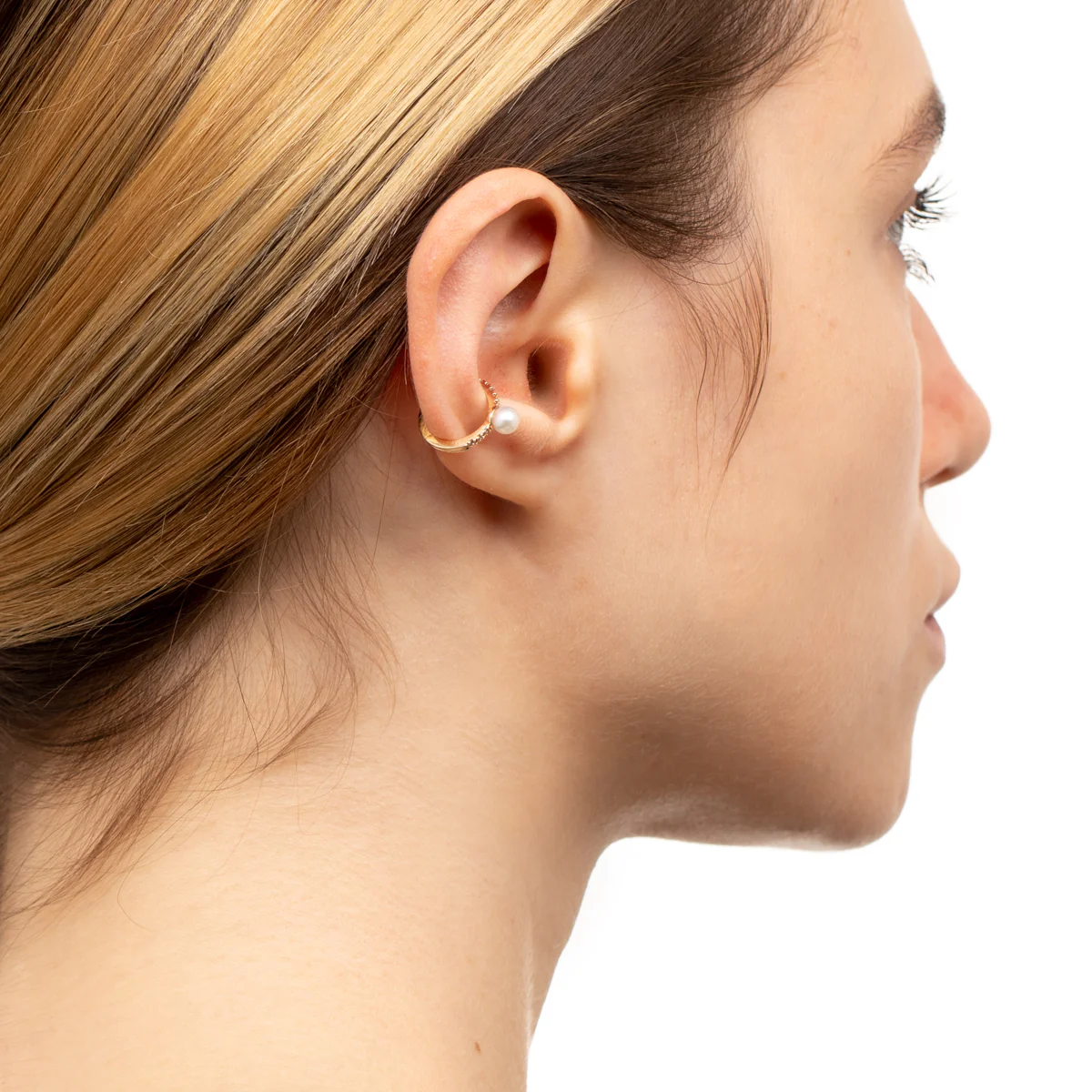 Akoya Pearl Diamond Ear Cuff Small size - Image 6