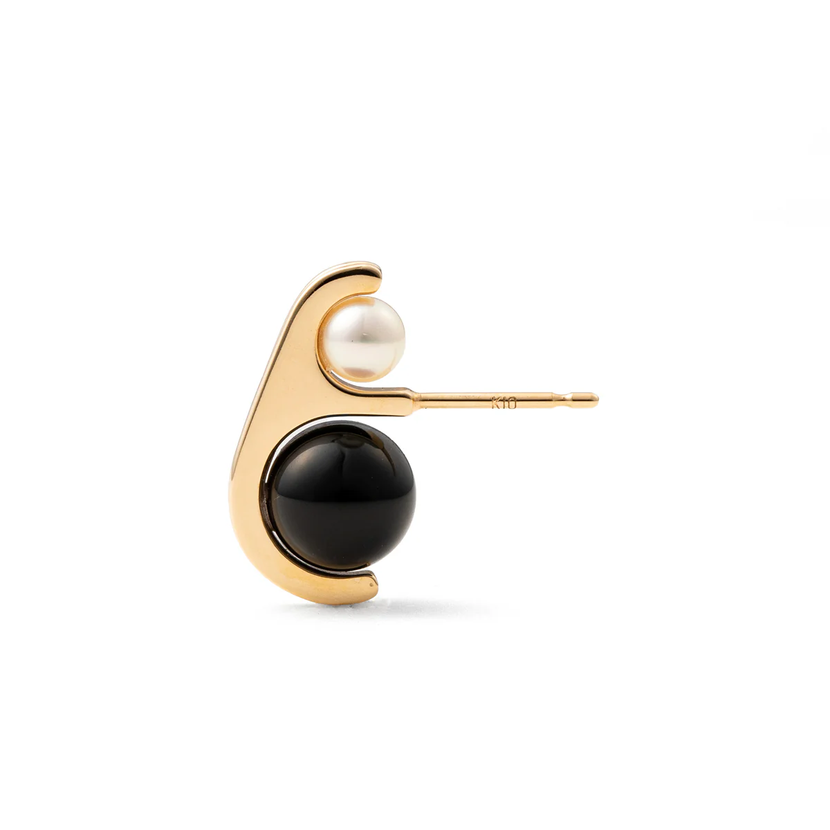 BELUGA Akoya Pearl Onyx Earring - Image 3