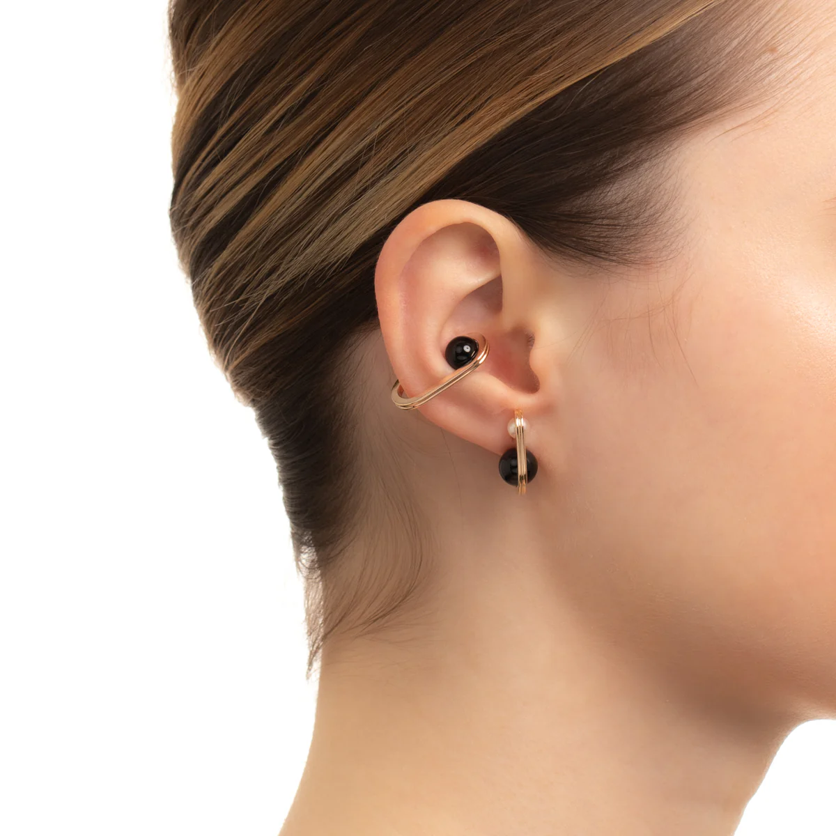 BELUGA Akoya Pearl Onyx Earring - Image 6