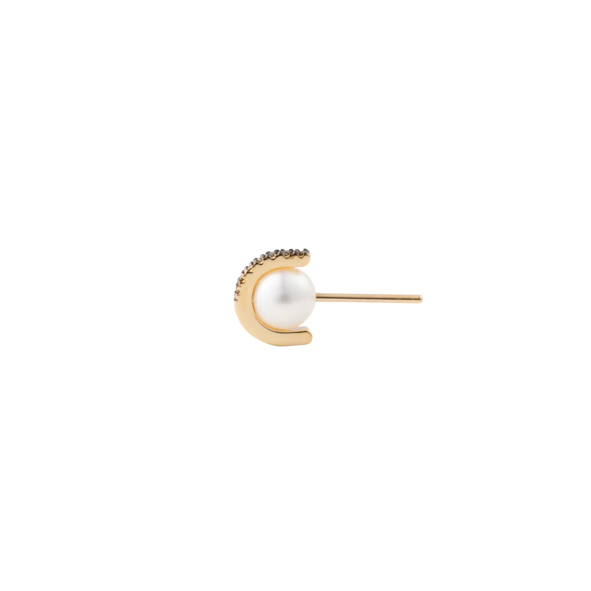 BELUGA Akoya Pearl Diamond Earring Small size Black Ruthenium Plated - Image 3