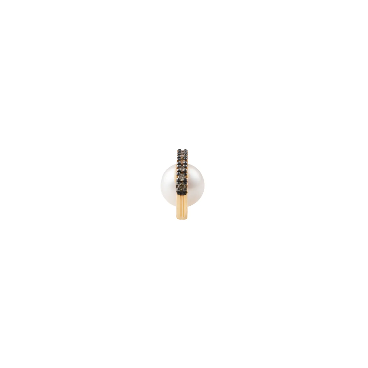 BELUGA Akoya Pearl Diamond Earring Small size Black Ruthenium Plated - Image 4