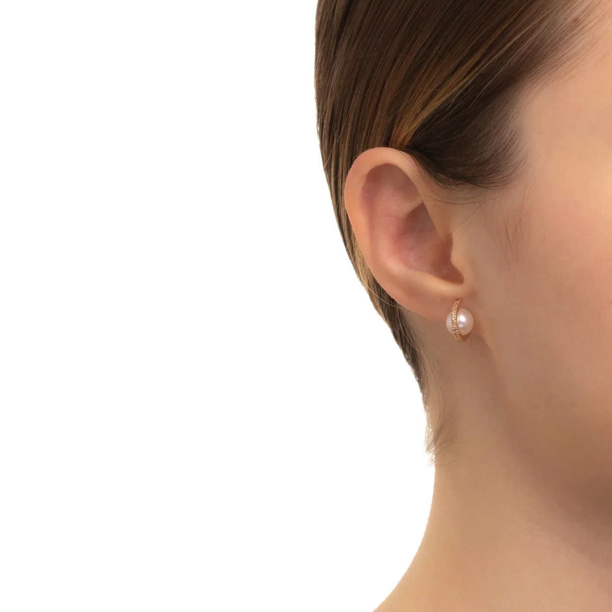 BELUGA Akoya Pearl Diamond Earring Medium size - Image 5