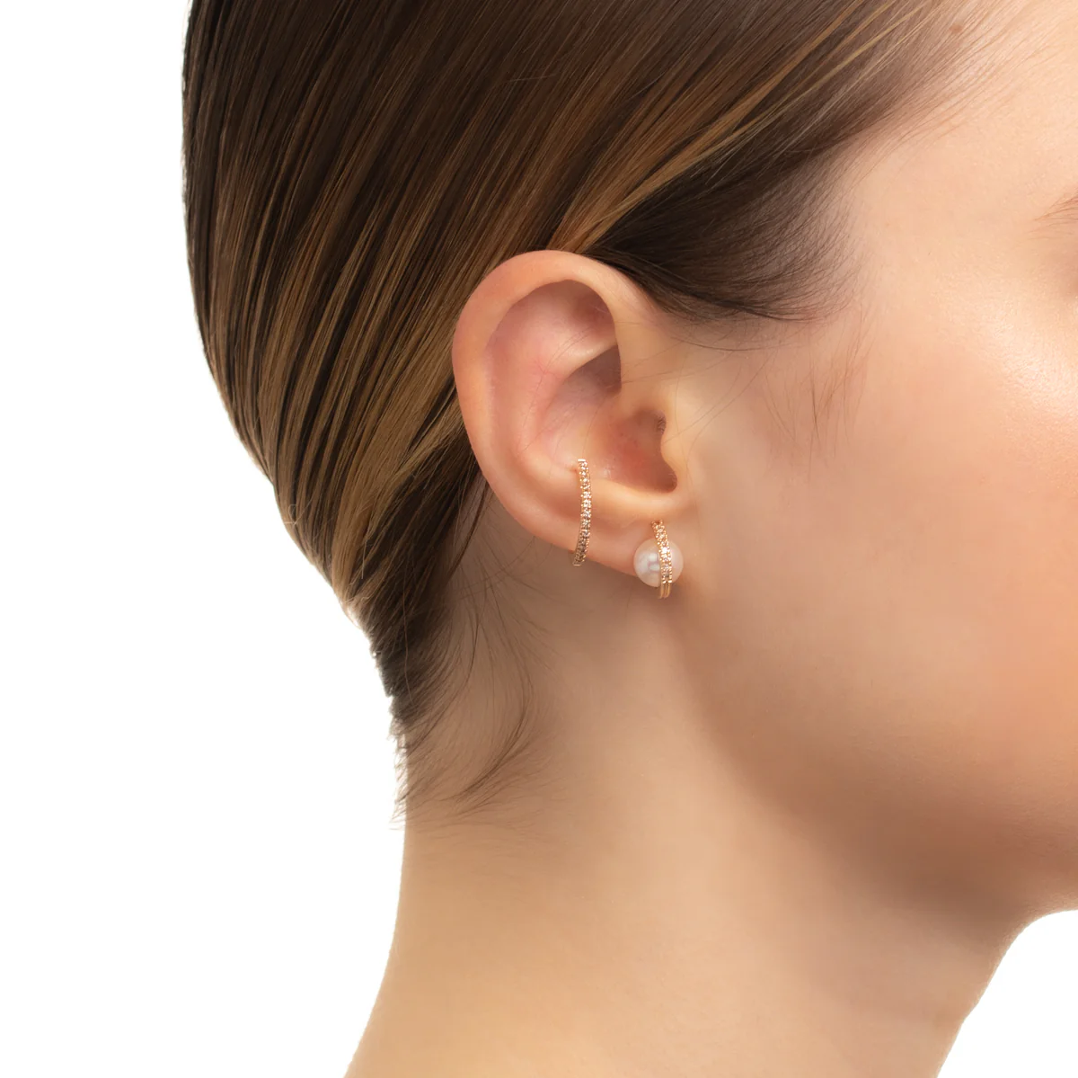 BELUGA Akoya Pearl Diamond Earring Medium size - Image 7