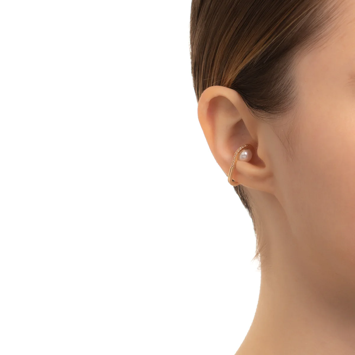 BELUGA Diamond Akoya Pearl Ear Cuff - Image 5