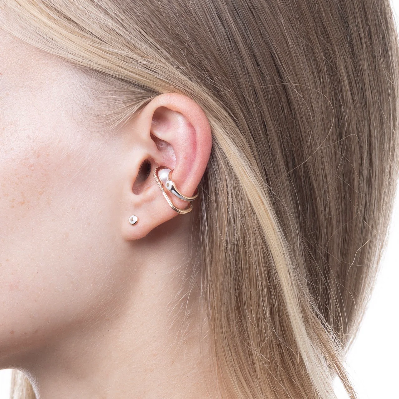 BELUGA Diamond Akoya Pearl Ear Cuff - Image 7