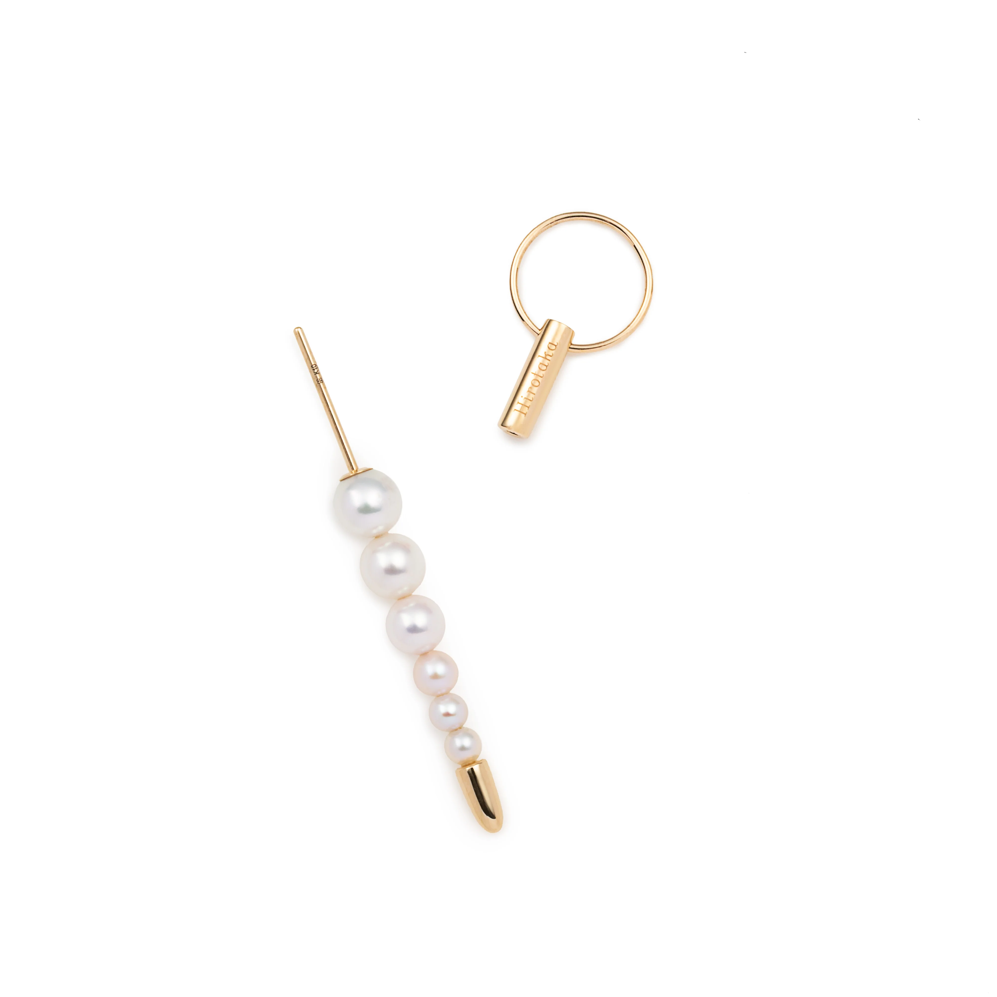 PUNCTURE Back Spear Akoya Pearl Earring Medium size - Image 3