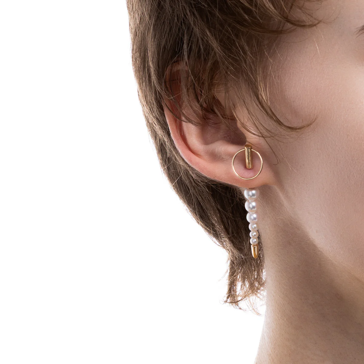 PUNCTURE Back Spear Akoya Pearl Earring Medium size - Image 5