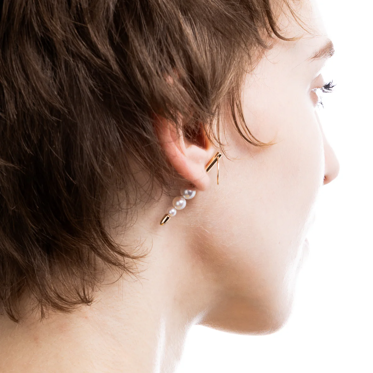 【Made-To-Order】PUNCTURE Back Spear Akoya Pearl Earring Small size - Image 6