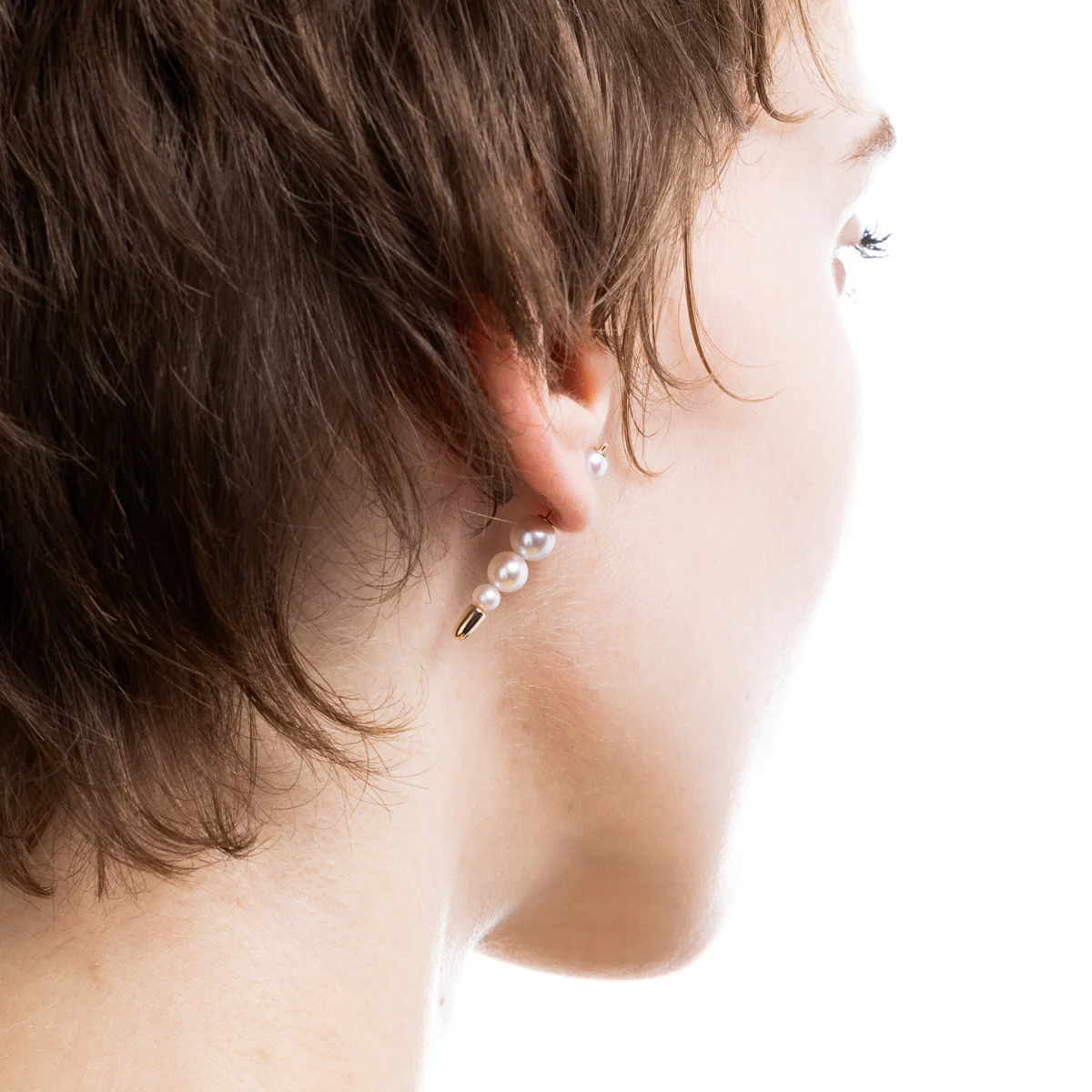 PUNCTURE Back Spear Akoya Pearl Earring  Small size - Image 4