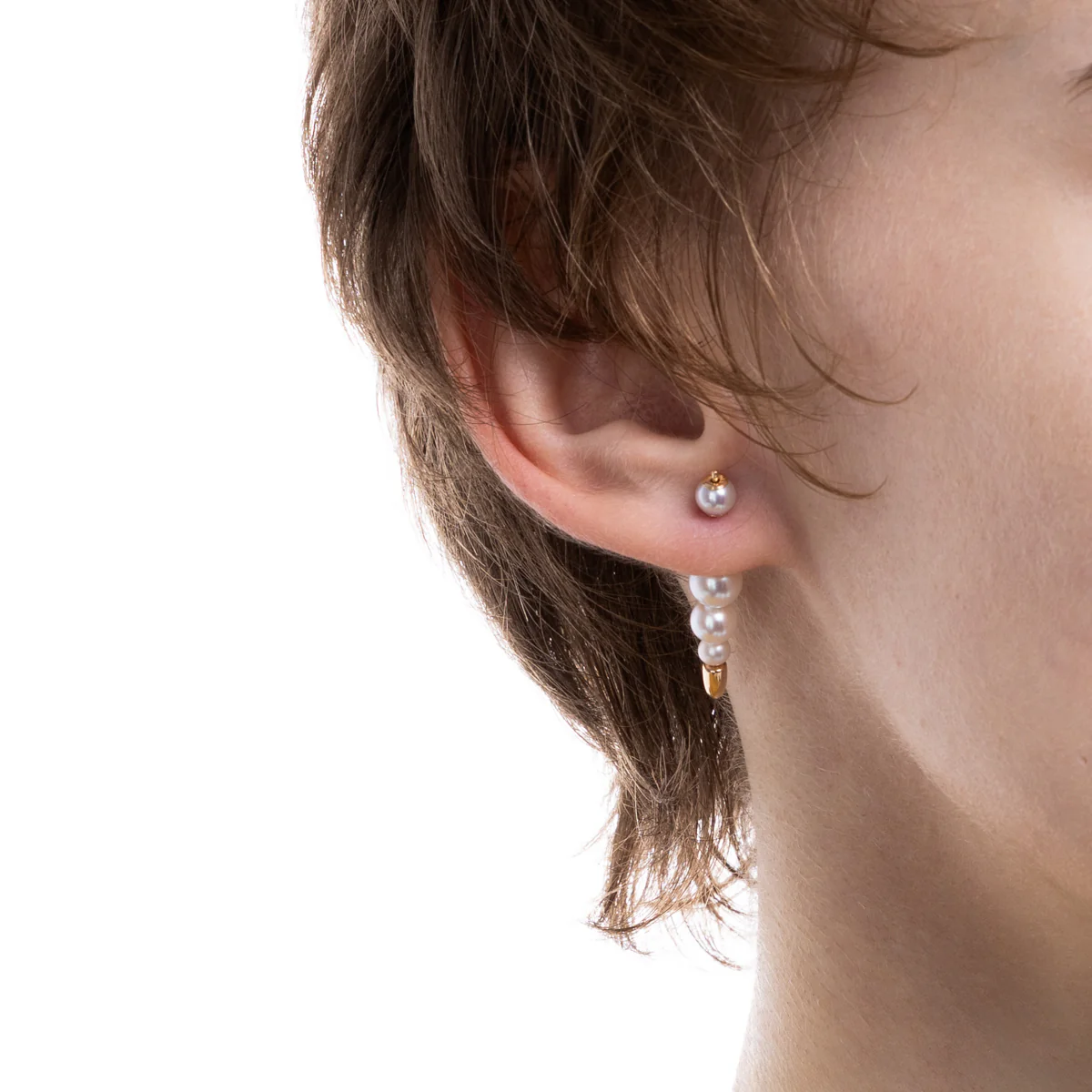PUNCTURE Back Spear Akoya Pearl Earring  Small size - Image 5