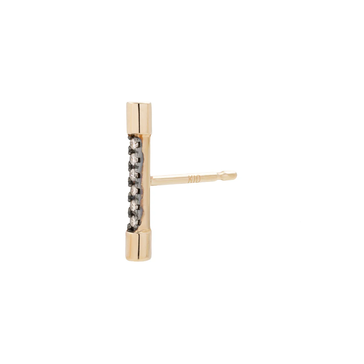 PUNCTURE Diamond  Earring Black Ruthenium Plated Medium size - Image 3