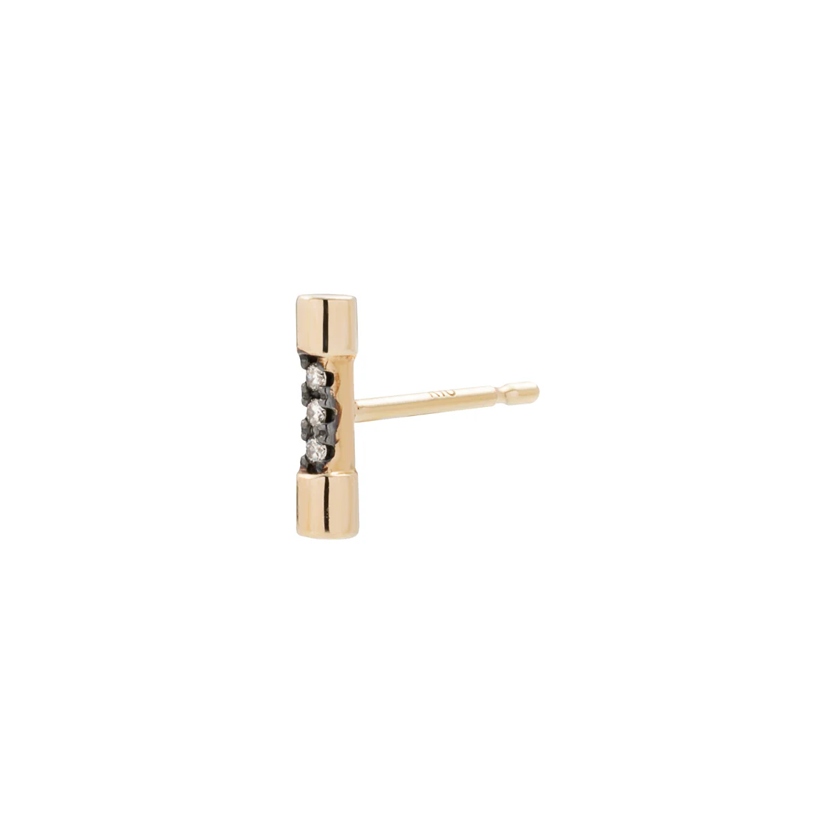 PUNCTURE Diamond  Earring Black Ruthenium Plated Small size - Image 3