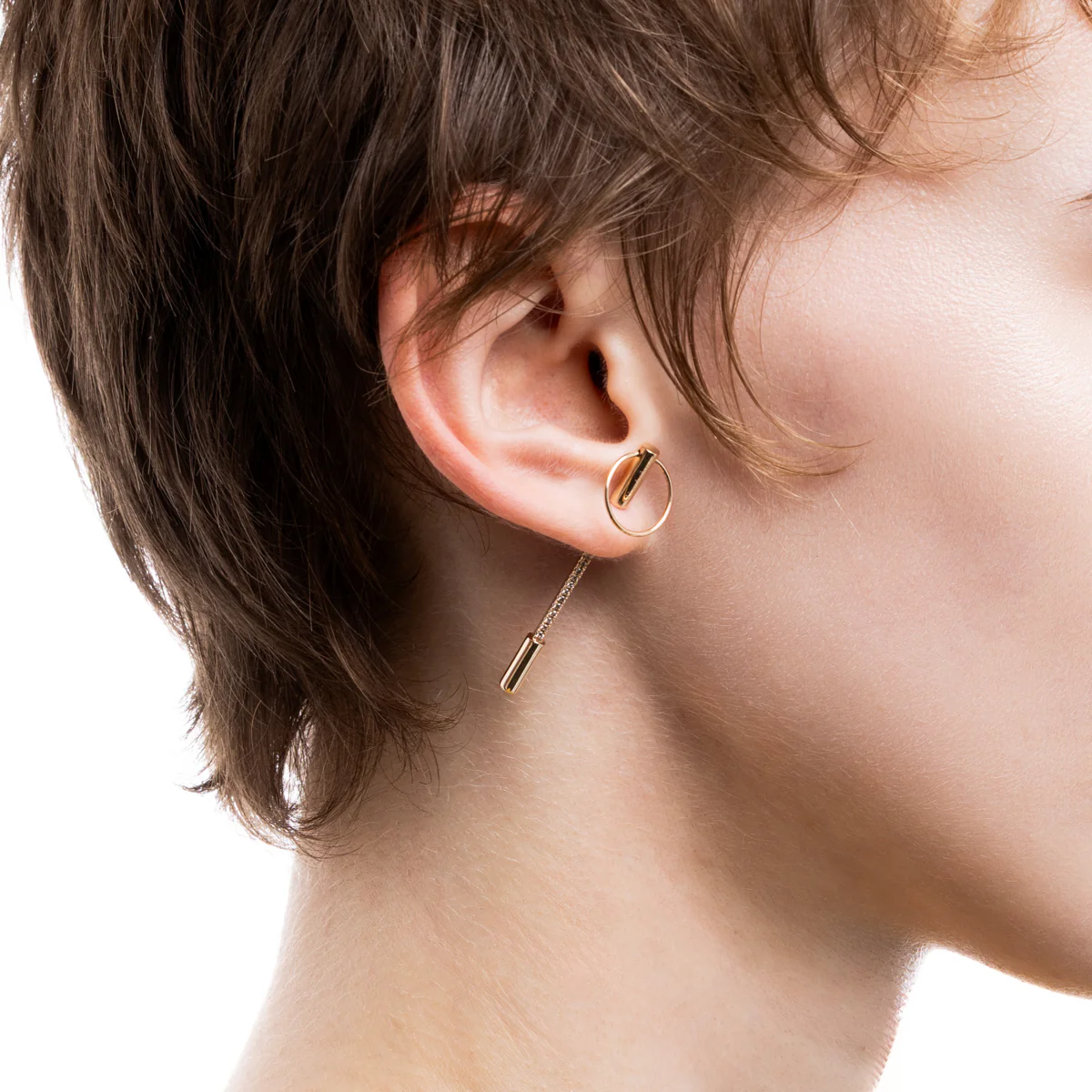 PUNCTURE Back Spear Diamond Earring - Image 2