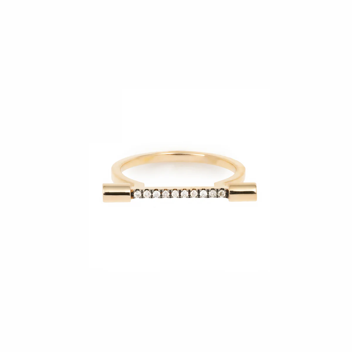 PUNCTURE Diamond Ring Black Ruthenium Plated - Image 3