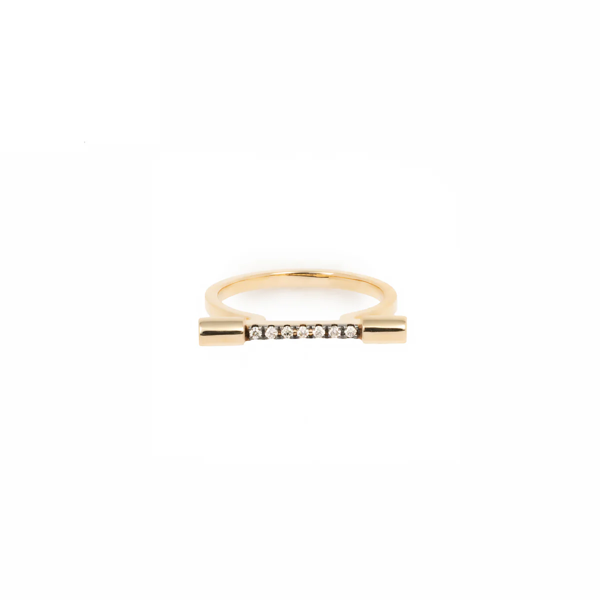 【Made-To-Order】PUNCTURE Diamond Pinky Ring Black Ruthenium Plated - Image 2