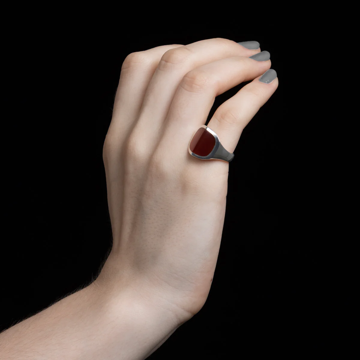 【Made-To-Order】EQUINOX-Pyramid Carnelian Ring Medium size - Image 5
