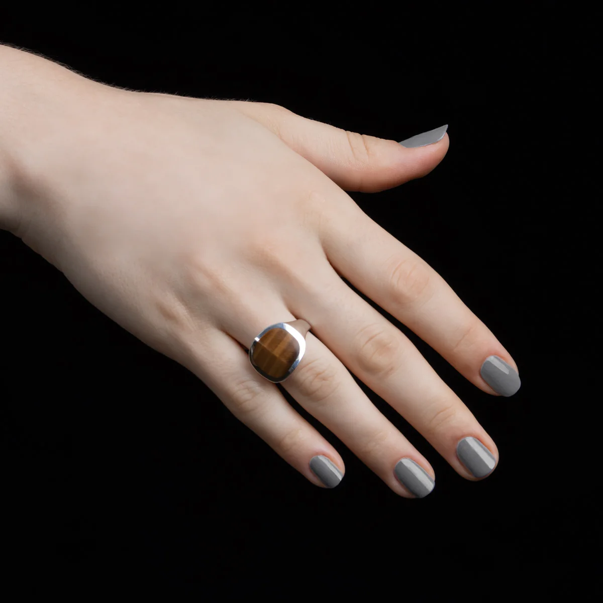 【Made-To-Order】EQUINOX-Pyramid Tiger's Eye Ring Medium size - Image 5