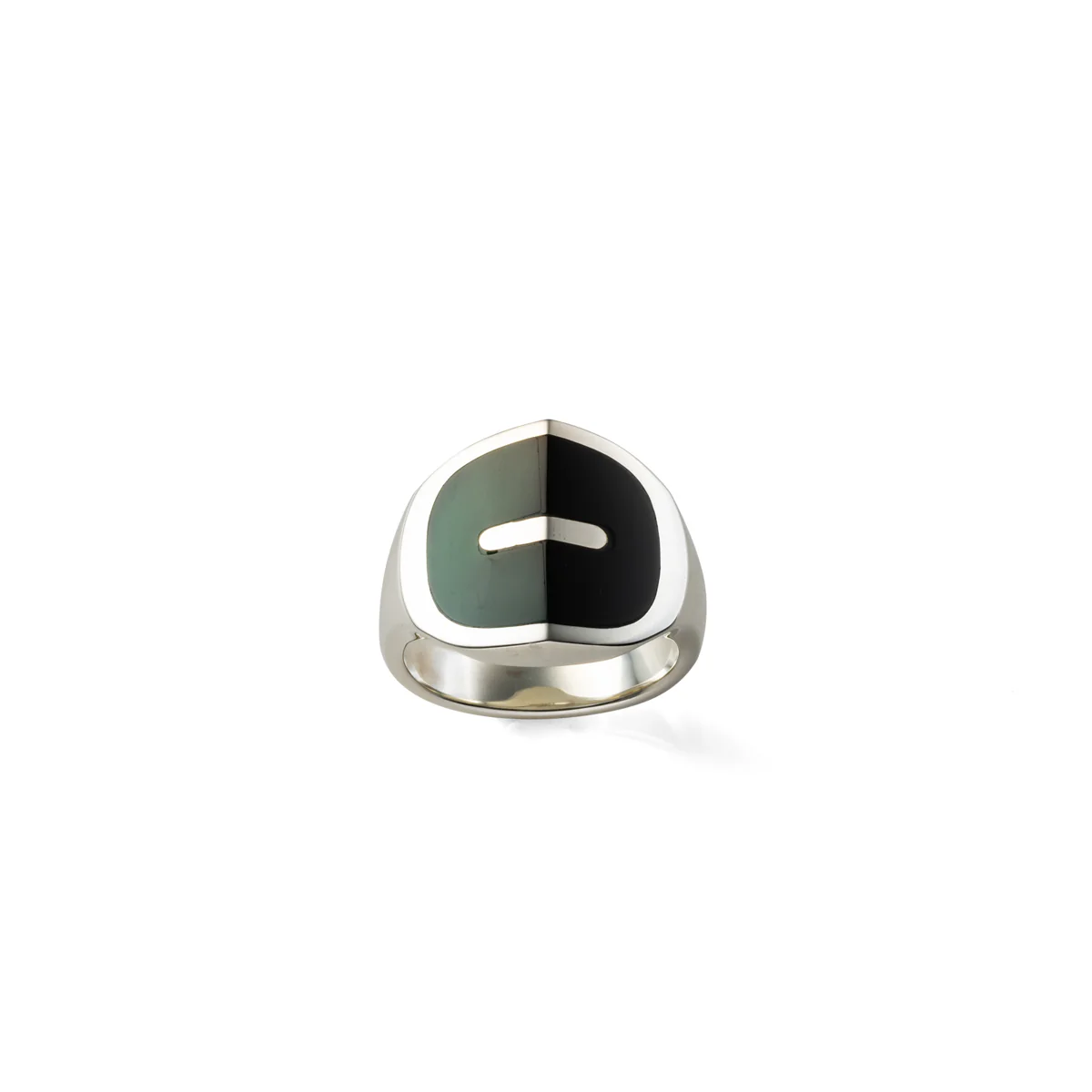 EQUINOX-Pyramid Onyx Green Agate Ring - Image 3