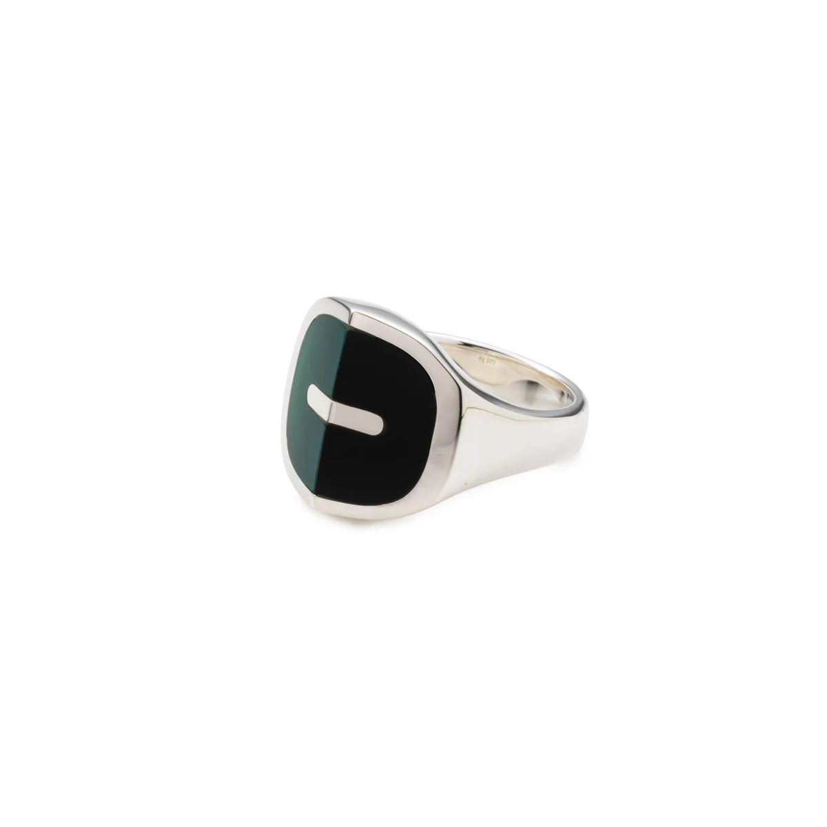 EQUINOX-Pyramid Onyx Green Agate Ring - Image 5