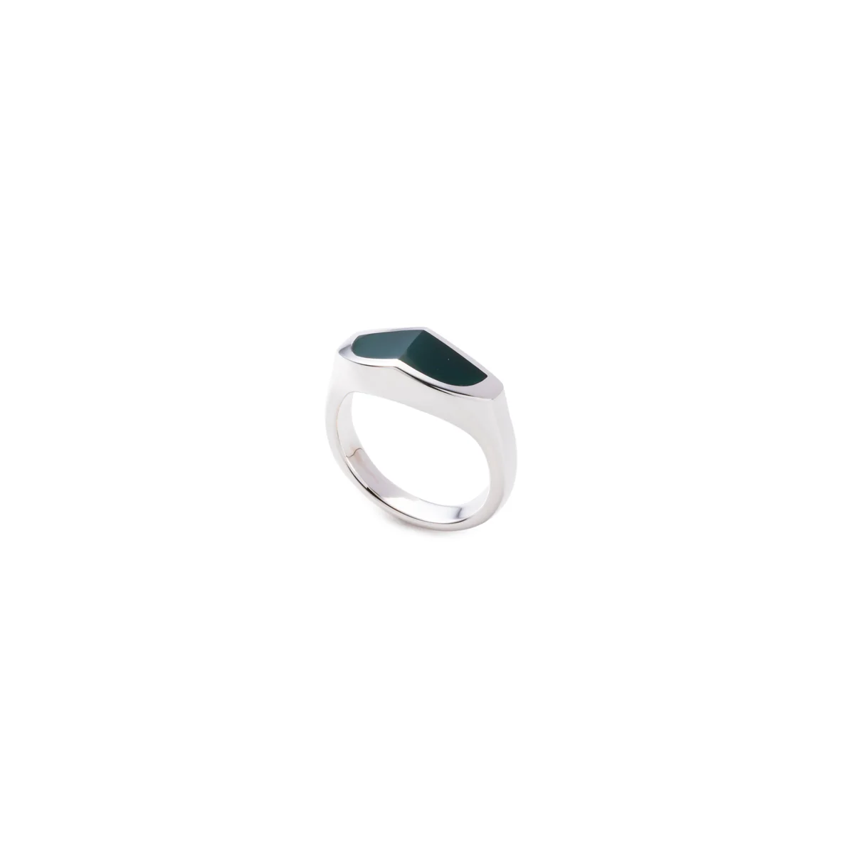 【Made-To-Order】EQUINOX-Pyramid Green Agate Ring