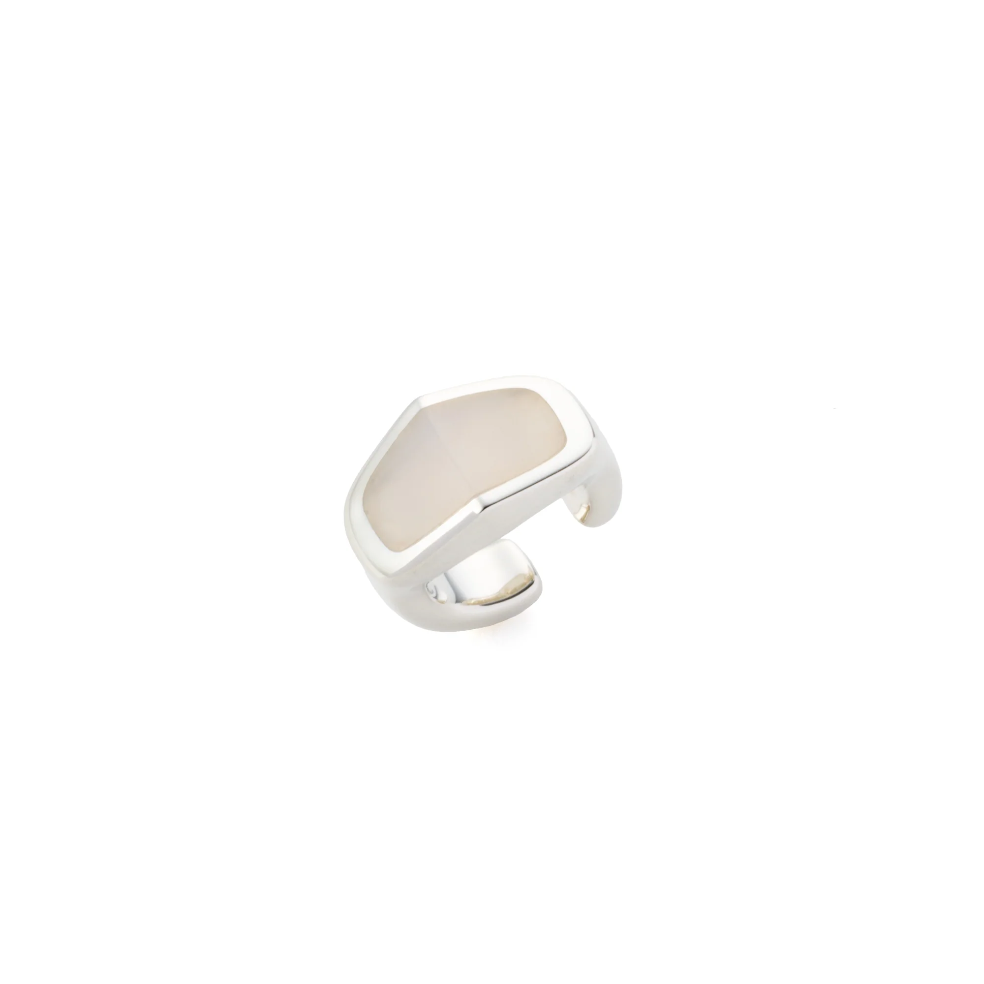 EQUINOX-Pyramid White Agate Ear Cuff - Image 3