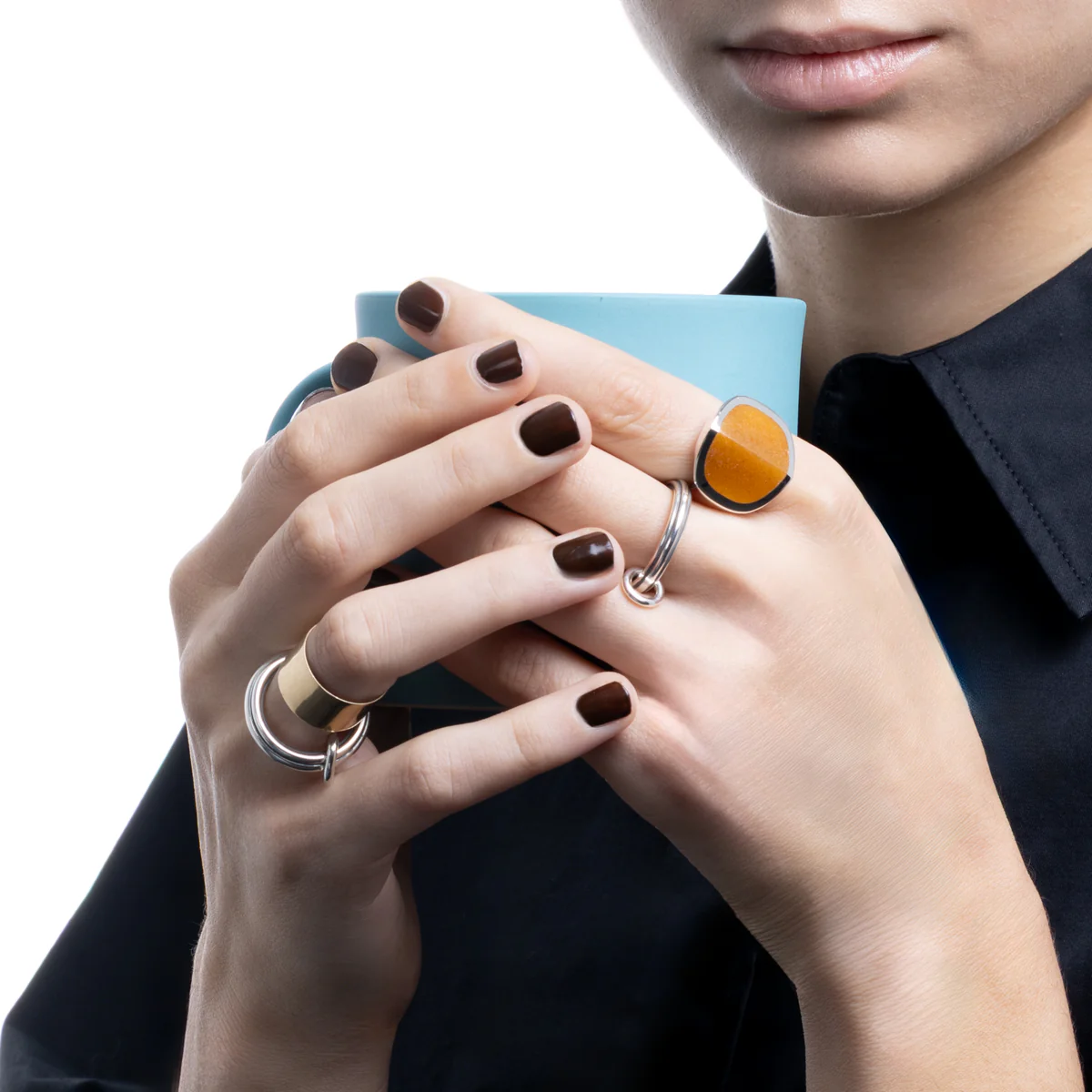 【Made-To-Order】EQUINOX-Pyramid Yellow Aventurine Ring Large size - Image 2