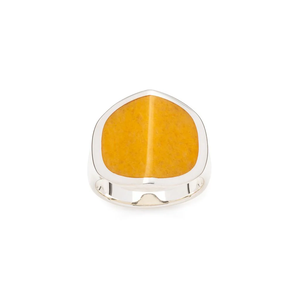 【Made-To-Order】EQUINOX-Pyramid Yellow Aventurine Ring Large size - Image 3
