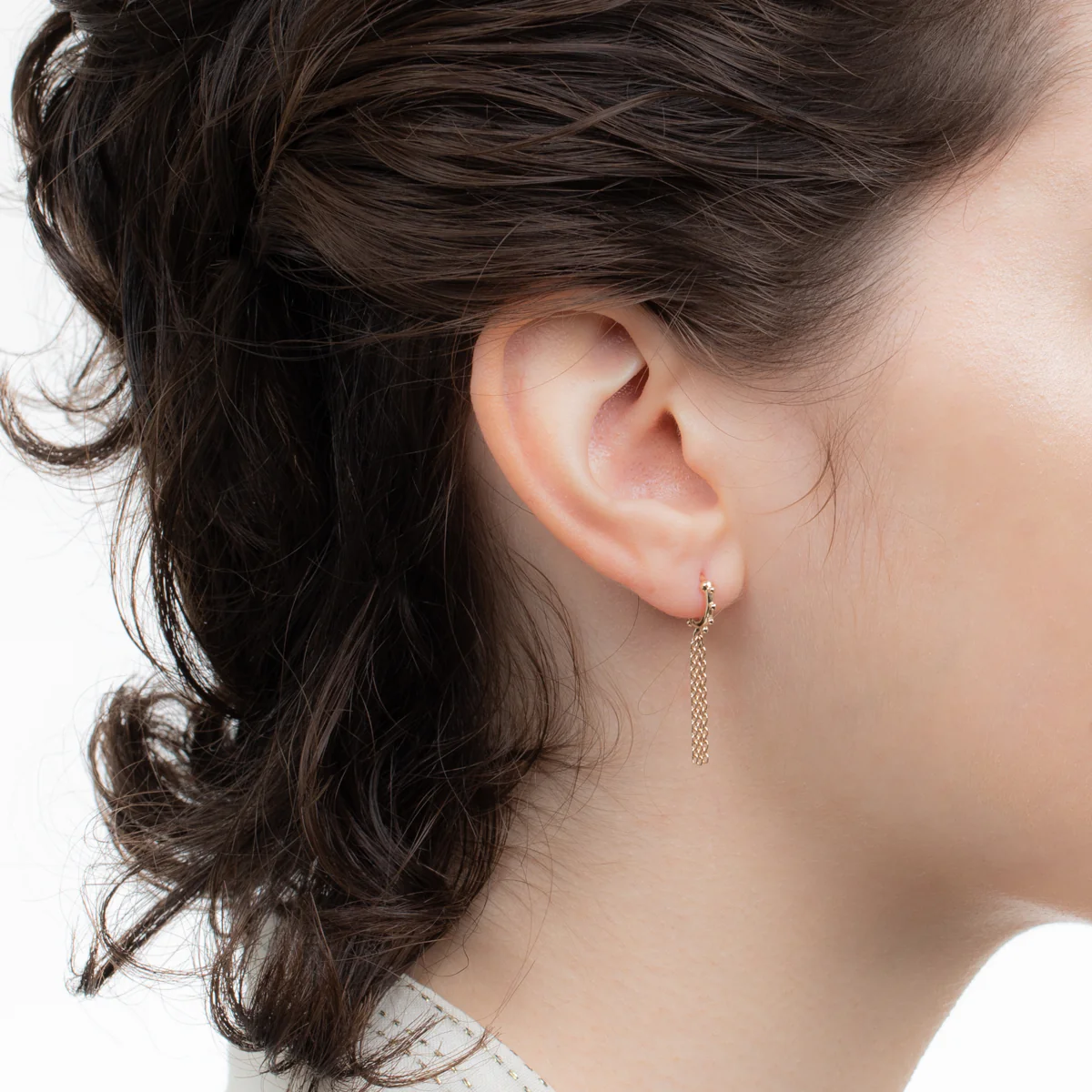 SEA ANEMONE Chain Hoop Earring - Image 2
