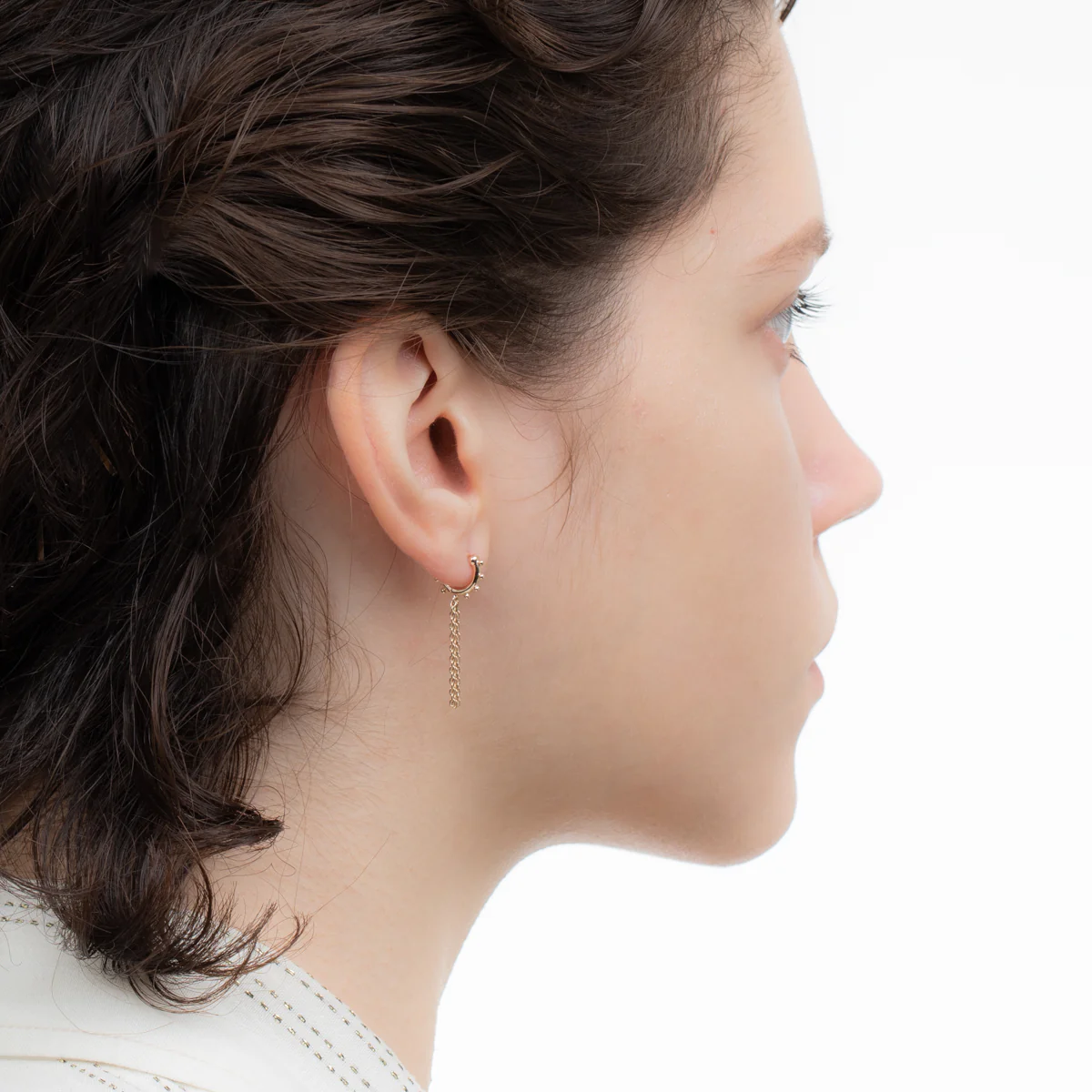 SEA ANEMONE Chain Hoop Earring - Image 5