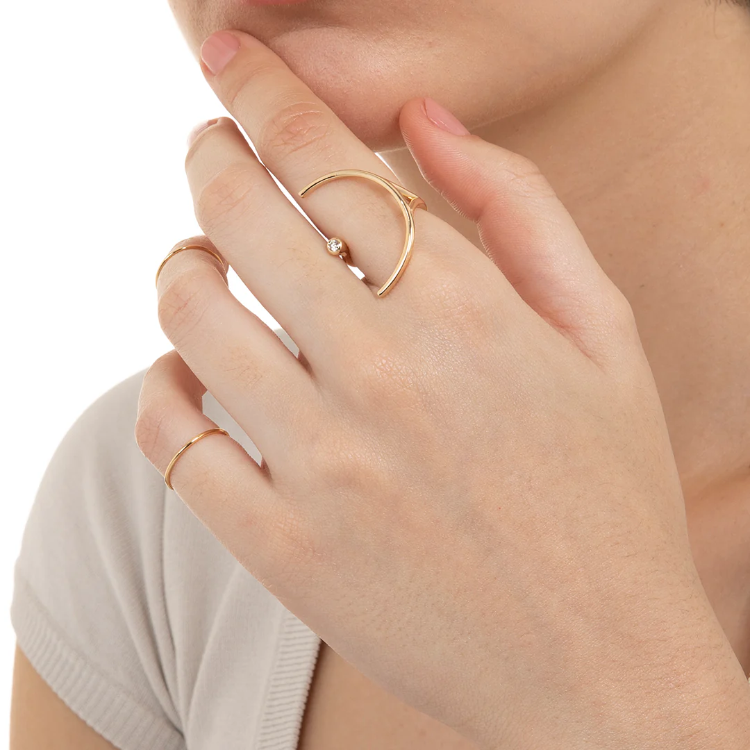 【Made-To-Order】 TREEHOPPER Diamond Cuff Ring - Image 5