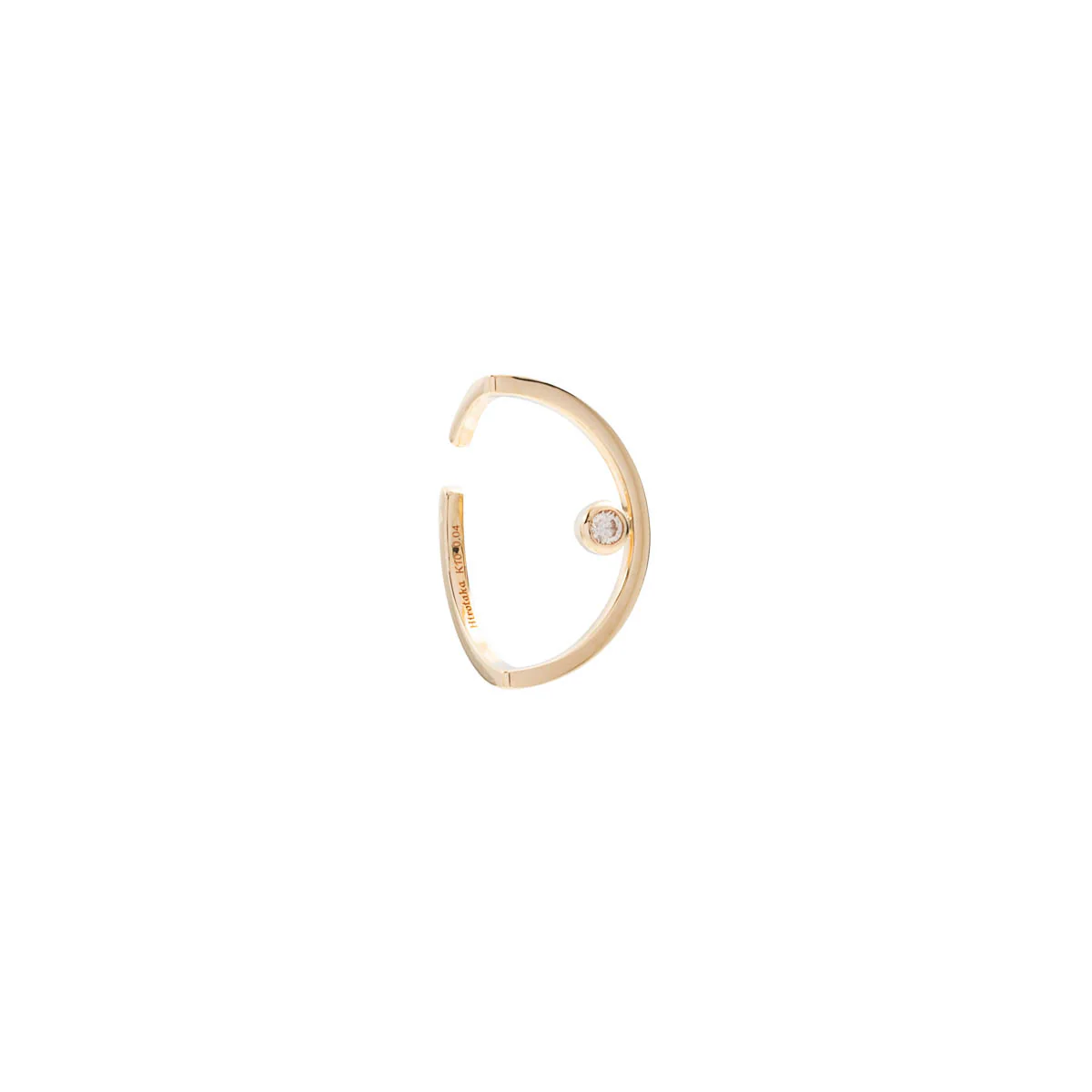 TREEHOPPER Bezel Diamond Ear Cuff Medium size - Image 2