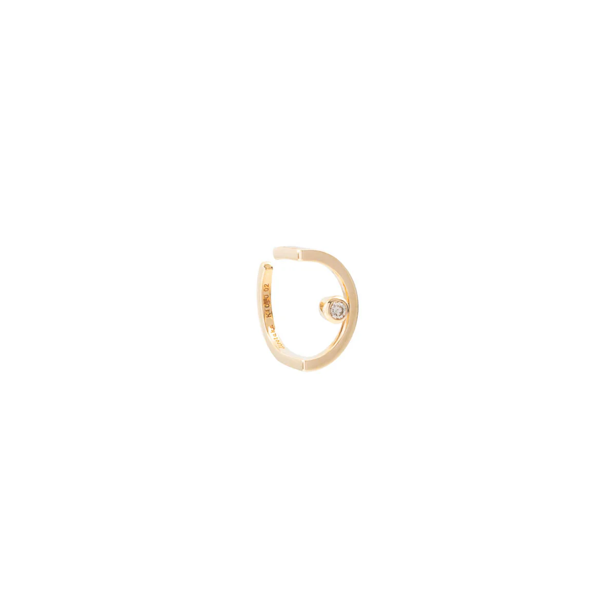 TREEHOPPER Bezel Diamond Ear Cuff Small size - Image 2