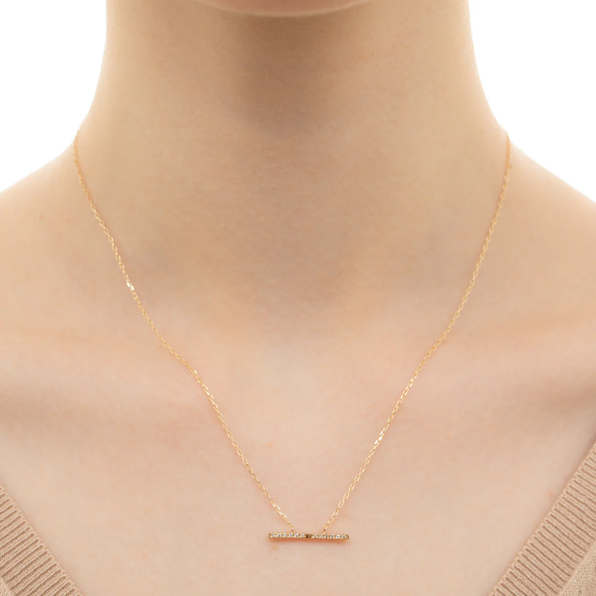 TRAPEZE Diamond Necklace Medium size - Image 3